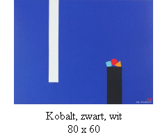 Kobalt, zwart, wit